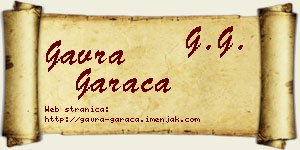 Gavra Garača vizit kartica